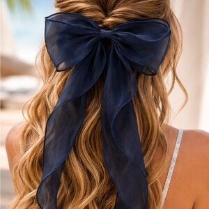 Paparazzi Midnight Blue Hair Bow